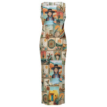 Load image into Gallery viewer, Baha Ranch New Colores De Mexico Pictures of the Southwest Bodycon Side Slit Long Dress
