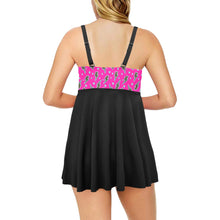 Load image into Gallery viewer, Pink Lightning Bolt Swim Dress &amp; Shorts Set
