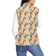 Load image into Gallery viewer, Longhorn Cactus Women&#39;s Western Puffy Vest

