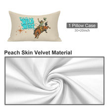 Load image into Gallery viewer, Baha Ranch The Last Roundup Bronc Rider Wild West Pillow Case Made in America
