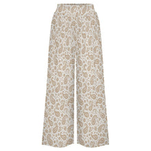 Load image into Gallery viewer, Baha Ranch Cream with Tan Paisley Bandana Wide Leg Pants
