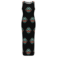 Load image into Gallery viewer, Southwestern Aztec Sleeveless Bodycon Side Slit Western Maxi Dress
