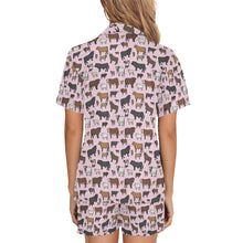Load image into Gallery viewer, Pink Cattle Ranch Women&#39;s Western Pajama Set

