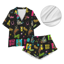 Load image into Gallery viewer, Baha Ranch The Last Roundup Western Rodeo Satin Pajama Set
