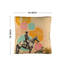 Load image into Gallery viewer, Baha Ranch Retro Pop Western Lost Cowboy Pillow Case Made in America
