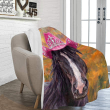 Load image into Gallery viewer, Rhinestone Cowgirl Horse Ultra Soft Minky FleeceThrow Blanket 60" x 80" Made in America
