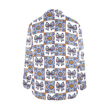 Load image into Gallery viewer, Blue Bow Talavera Floral Blazer
