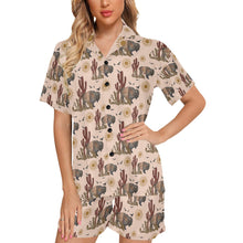 Load image into Gallery viewer, Desert Bison Women&#39;s Western Pajama Set
