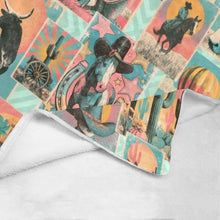 Load image into Gallery viewer, Baha Ranch Honky Tonk Kitsch Collage Throw Blanket Ultra-Soft Micro Fleece 40" x 50" Made in America
