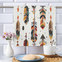 Load image into Gallery viewer, Southwestern Feathers Set of 2 Dish Towels Made in America
