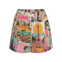 Load image into Gallery viewer, Baha Ranch Retro Pop Western Vintage Drawstring Shorts
