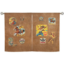 Load image into Gallery viewer, Vintage Cowgirl Window Curtains 28&quot;x40&quot; (2-Piece) Made in America
