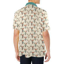 Load image into Gallery viewer, Baha Ranch Colored Skulls Men's Polo Style Shirt
