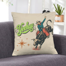 Load image into Gallery viewer, Baha Ranch The Last Roundup Yeehaw Throw Pillow Cover Made in America
