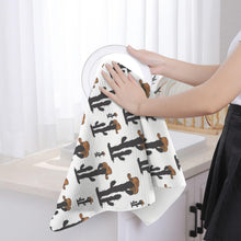 Load image into Gallery viewer, Cowboy Cactus Set of 2 Kitchen Dish Towels Made in America
