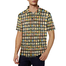 Load image into Gallery viewer, Cowboy Collage Men's Western Polo Style Shirt
