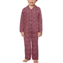Load image into Gallery viewer, Burgandy Longhorn Boy&#39;s Western Pajama Set
