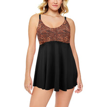 Load image into Gallery viewer, Tooled Leather Print Swim Dress &amp; Shorts Set
