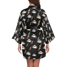 Load image into Gallery viewer, Cowgirl Hat Lightning Bolt Women&#39;s Lounge Kimono Robe
