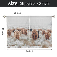 Load image into Gallery viewer, Highland Cow Curtains Window Curtain 28&quot;x40&quot; (2-Piece) Made in America

