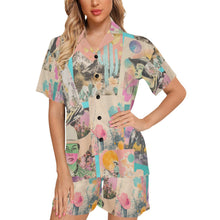 Load image into Gallery viewer, Baha Ranch Retro Pop Western Collage Pajama Set
