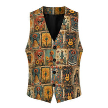 Load image into Gallery viewer, Baha Ranch Colores De Mexico Dia de los Muertes Men's Sleeveless Suit Vest
