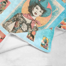 Load image into Gallery viewer, Baha Ranch Cowgirl Queen Blanket Ultra-Soft Micro Fleece Blanket 60" x 80" Made in America
