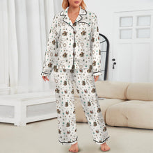 Load image into Gallery viewer, Boots and Brands Western Christmas Long Satin Pajamas
