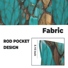 Load image into Gallery viewer, Turquoise Window Curtains 28"x40" (2-Piece) Made in America
