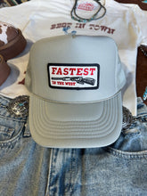 Load image into Gallery viewer, Fastest in the West Patch Trucker Hat
