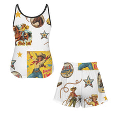 Load image into Gallery viewer, Baha Ranch Vintage Cowgirl Collage Tank Shorts Lounge Set Made in America

