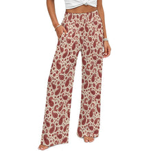 Load image into Gallery viewer, Baha Ranch Cream with Red Paisley Bandana Wide Leg Pants
