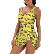 Load image into Gallery viewer, Cowgirl Graphics Skirted One Piece Swim Suit
