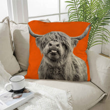 Load image into Gallery viewer, Silly HIghland Throw Pillow Case Made in America
