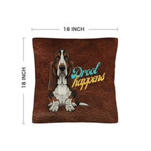 Load image into Gallery viewer, Baha Ranch Basset Hound Drool Happens Pillow Case Made In America
