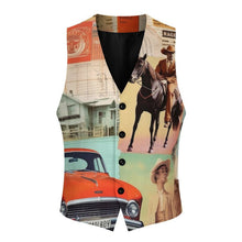 Load image into Gallery viewer, Vintage Western Collage Men's Vest
