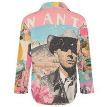 Load image into Gallery viewer, Pop Western Wanted Button Up Blouse
