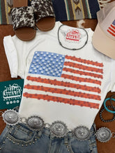 Load image into Gallery viewer, Floral American Flag Graphic Tee
