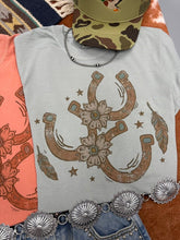 Load image into Gallery viewer, Floral Horseshoe Graphic Tee - Bay
