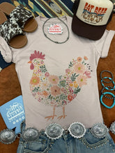 Load image into Gallery viewer, Floral Rooster Graphic Tee
