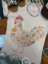 Load image into Gallery viewer, Floral Rooster Graphic Tee

