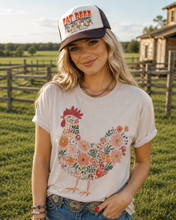Load image into Gallery viewer, Floral Rooster Graphic Tee
