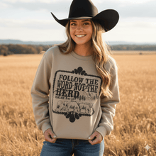 Load image into Gallery viewer, Follow The Word Not The Herd Graphic Sweatshirt
