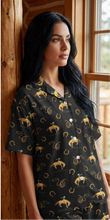 Load image into Gallery viewer, Baha Ranch Rodeo Cowboy Women's Western Short Pajama Set Made in America

