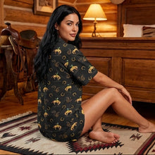 Load image into Gallery viewer, Baha Ranch Rodeo Cowboy Women's Western Short Pajama Set Made in America
