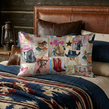 Load image into Gallery viewer, Baha Ranch Painted Cowgirl Satin Pillow Case Made in America

