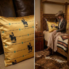 Load image into Gallery viewer, Baha Ranch Satin Saddle Up Pillow Case Caramel Made in America
