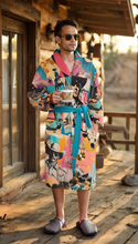 Load image into Gallery viewer, Baha Ranch Retro Pop Western Men's Robe
