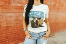 Load image into Gallery viewer, God Bless America Cowboy Trump Graphic Tee
