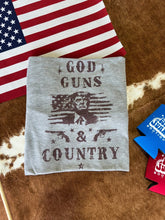 Load image into Gallery viewer, God, Guns and Country Trump Graphic Tee
